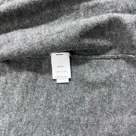 Express Sweater Open Front Sequin Trim Knit 3/4 Sleeve Cardigan Gray Women's XS - Picture 8 of 9